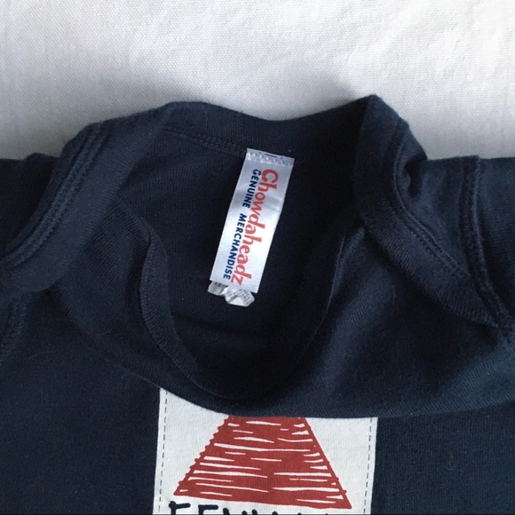 Fenway sign shirt size 12 months one piece snap top 100% Cotton blue red Boston - Picture 6 of 9